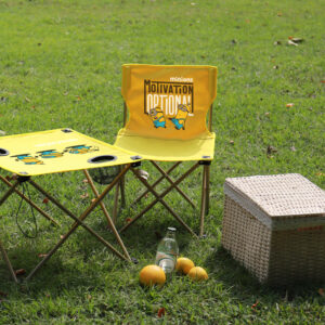 Minions Portable Folding Table and Chair Set of 4 Outdoor Picnic Folding Portable MN-ZDZY002